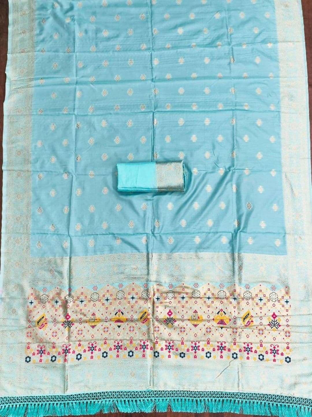 KALINI Pure Silk Unstitched Dress Material thumbnail 4