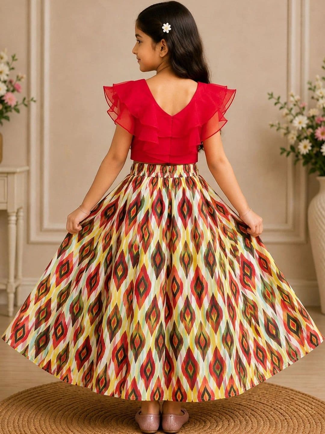 KALINI Girls Ready to Wear Lehenga & thumbnail 4