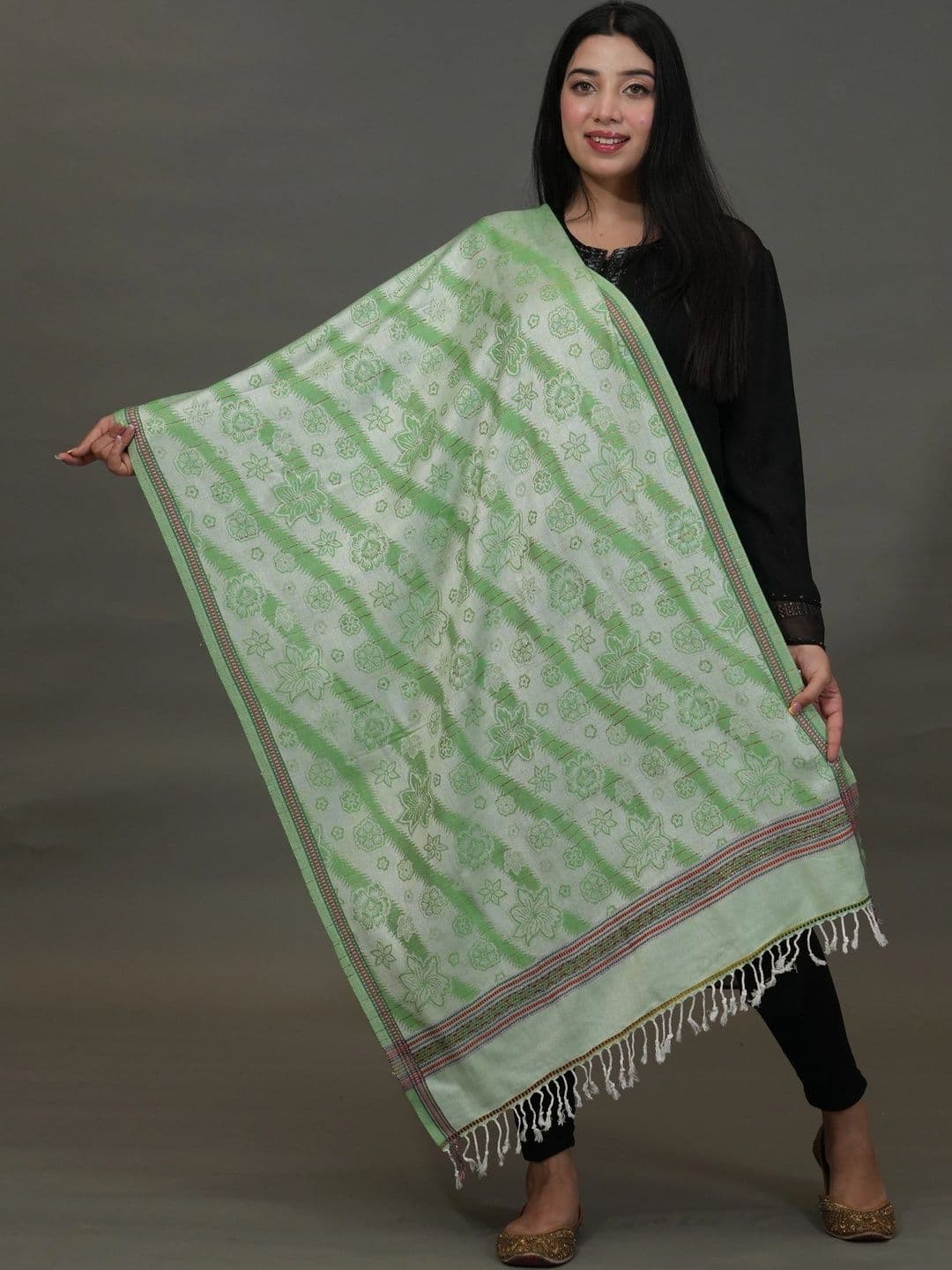 SHIFNEEN Women Ethnic Motifs Printed Acrylic Shawl - view 1