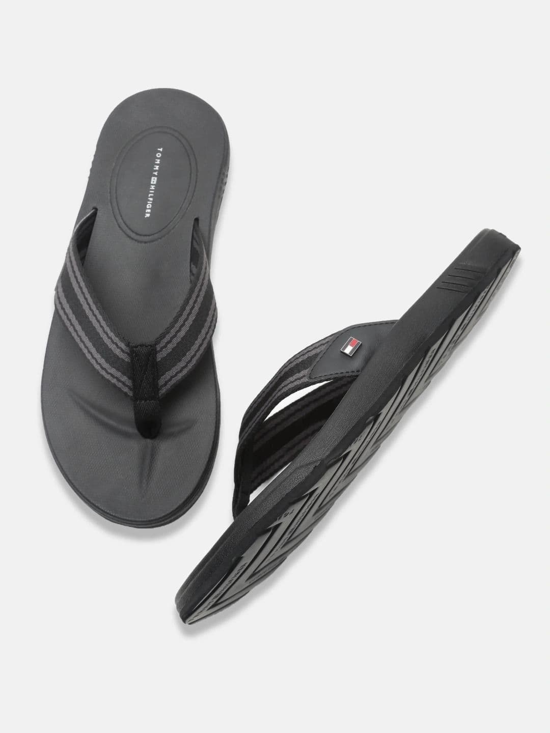 Tommy Hilfiger Men Striped Thong Flip-Flops thumbnail 2