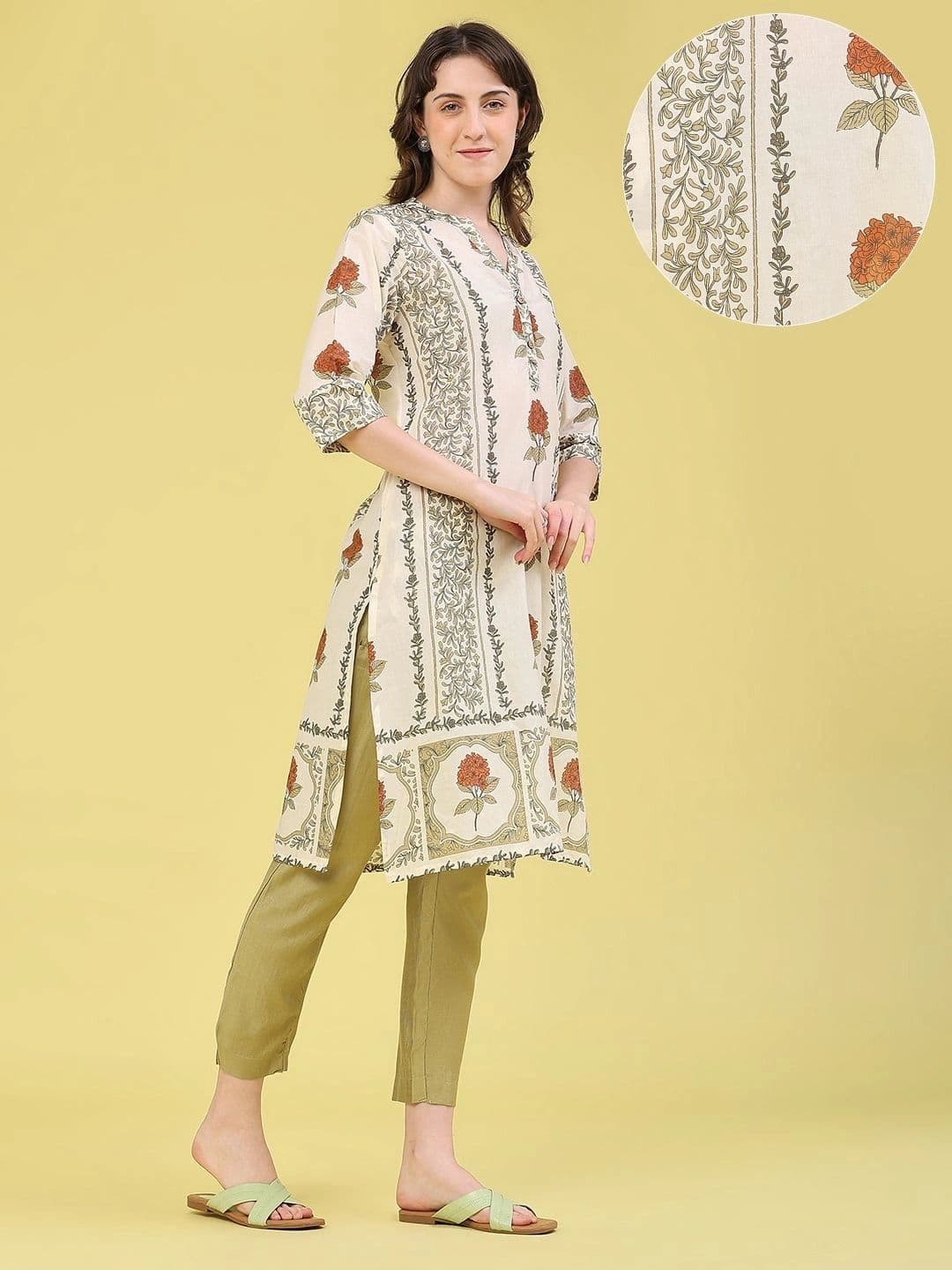 V-Mart Women Floral Printed Kurta thumbnail 3