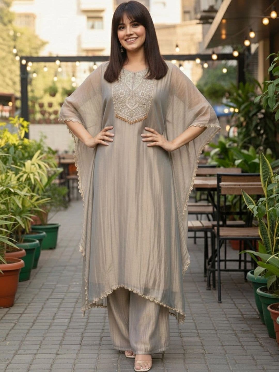 Anouk Rustic Women Ethnic Motifs Embroidered Regular Thread Work Kurta with Palazzos thumbnail 5