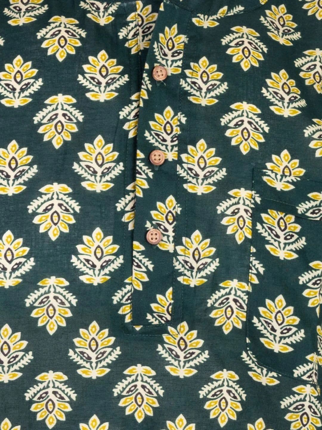 Avishya Men Floral Printed Handloom Kurta thumbnail 3