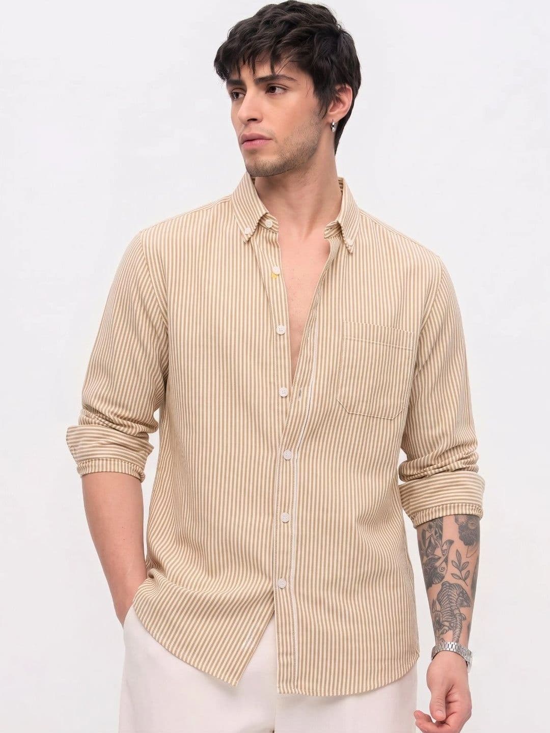 HENSHIKA Men Standard Striped Casual Shirt - view 1