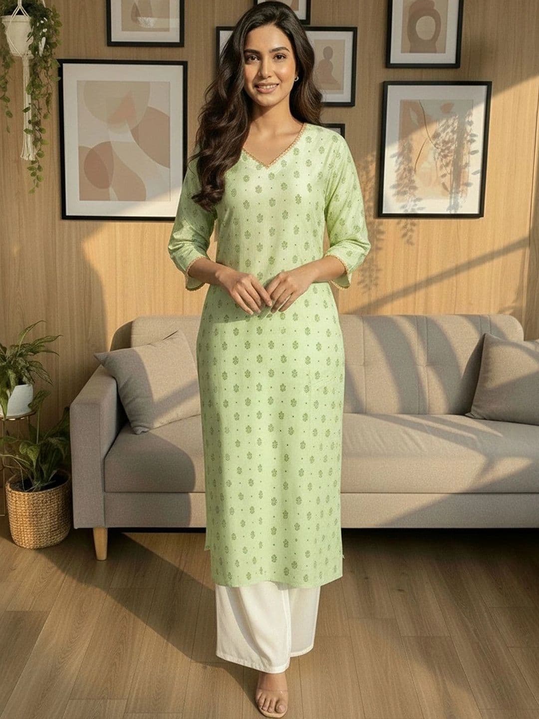 Janasya Women Ethnic Motifs Printed Kurta - view 1