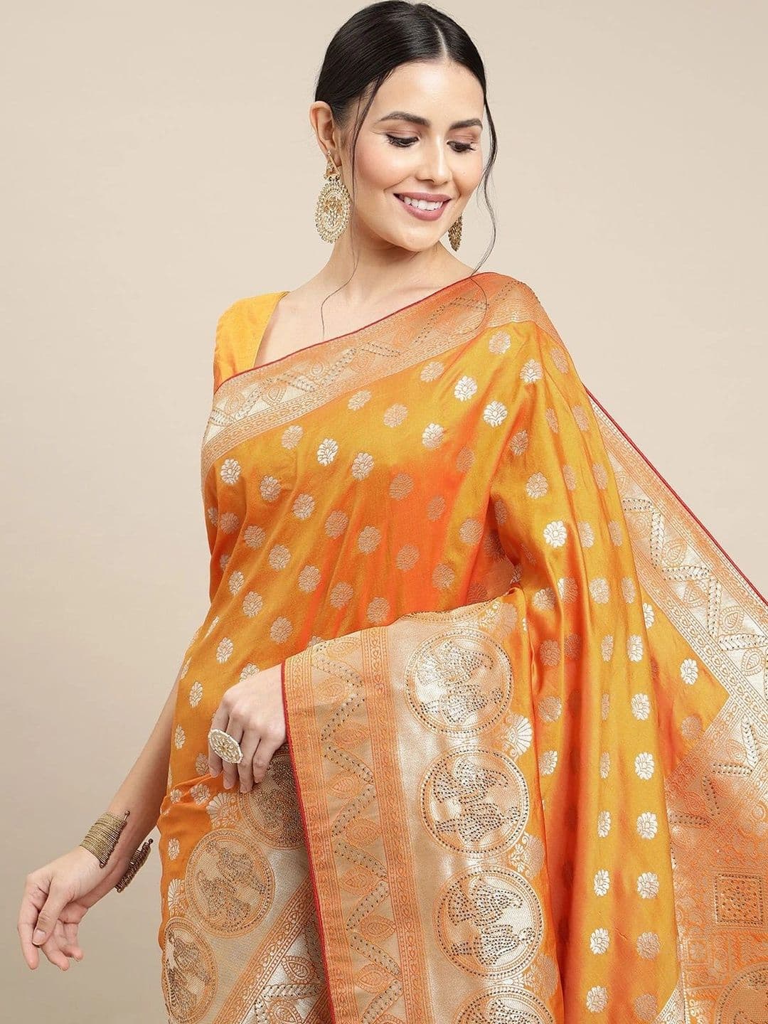 KALINI Woven Design Zari Art Silk Banarasi Saree thumbnail 5