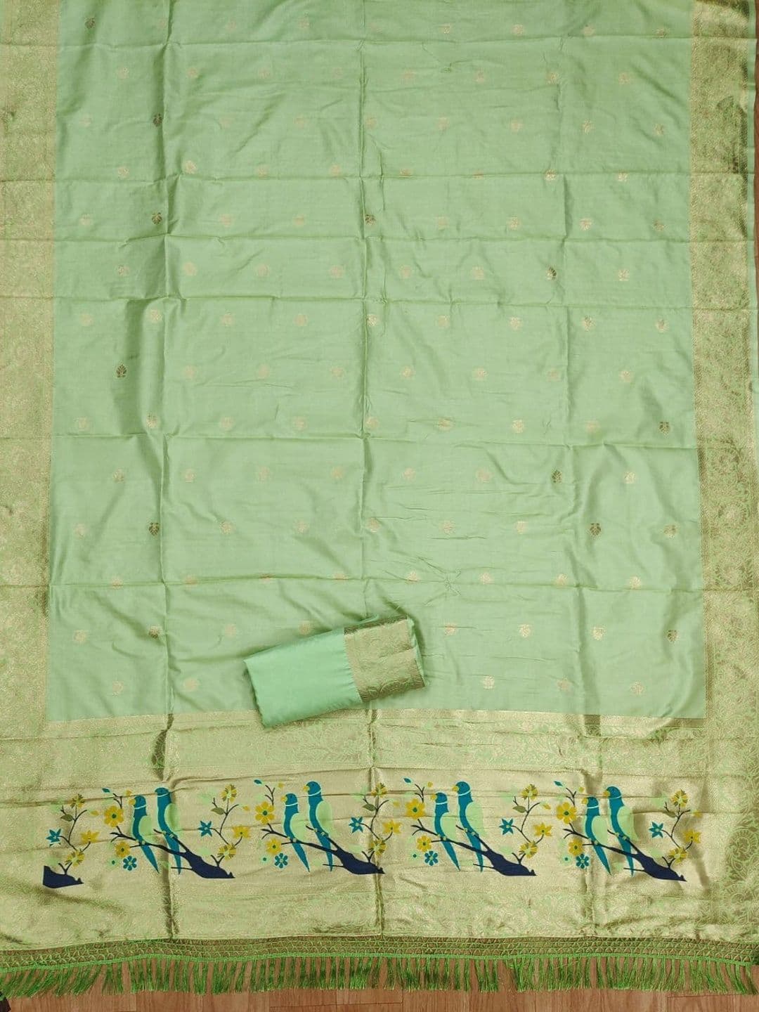 KALINI Pure Silk Unstitched Dress Material thumbnail 4