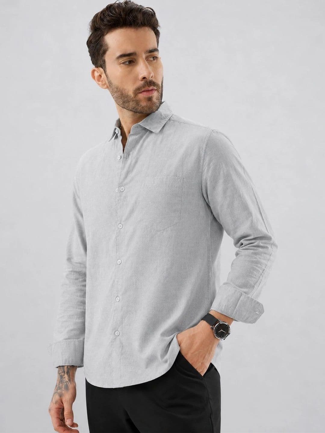 R.Code by The Roadster Life Co. Men Standard Casual Shirt thumbnail 5