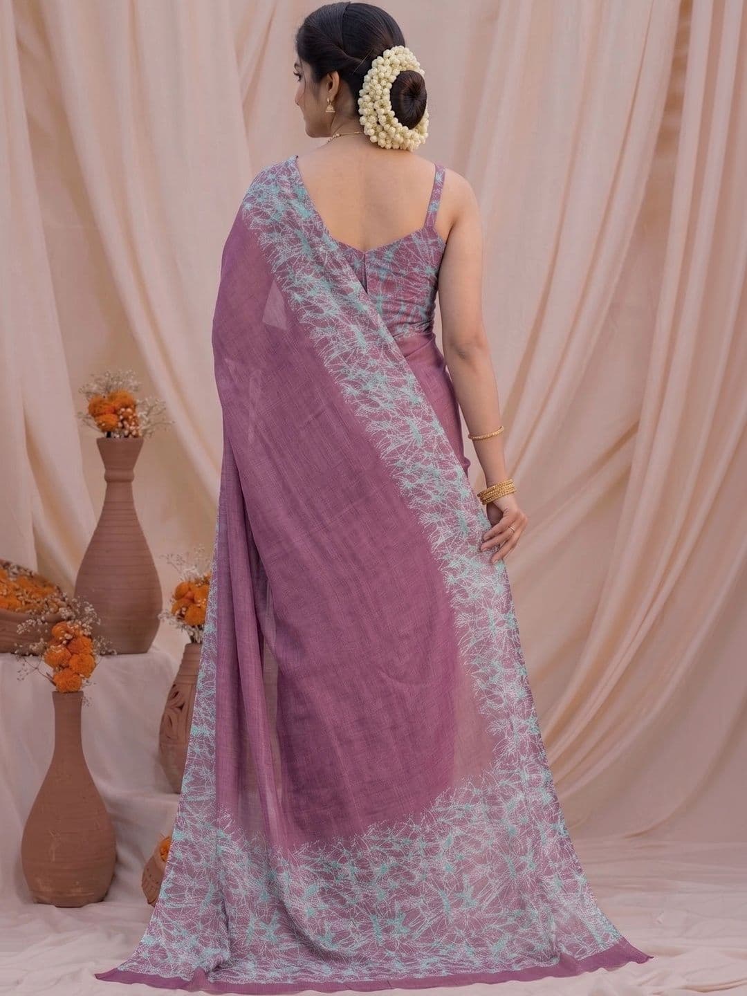MAGNEITTA Pure Chiffon Designer Saree thumbnail 2