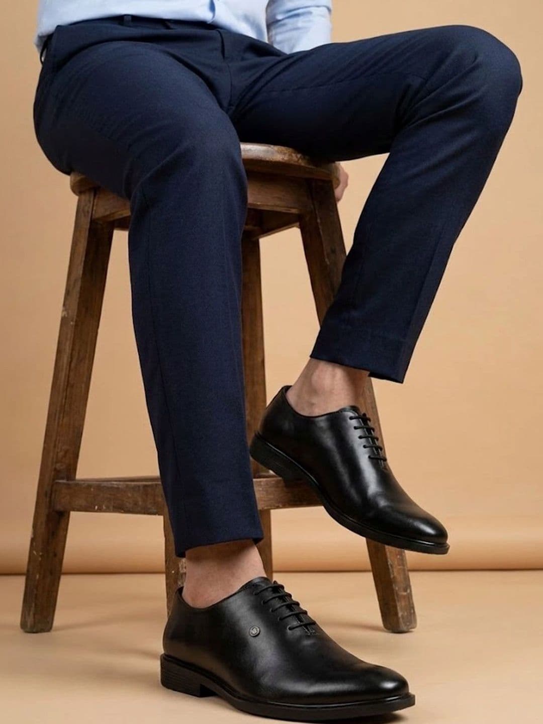 House of Pataudi Men Pointed Toe Lace-Ups Formal Oxfords thumbnail 5