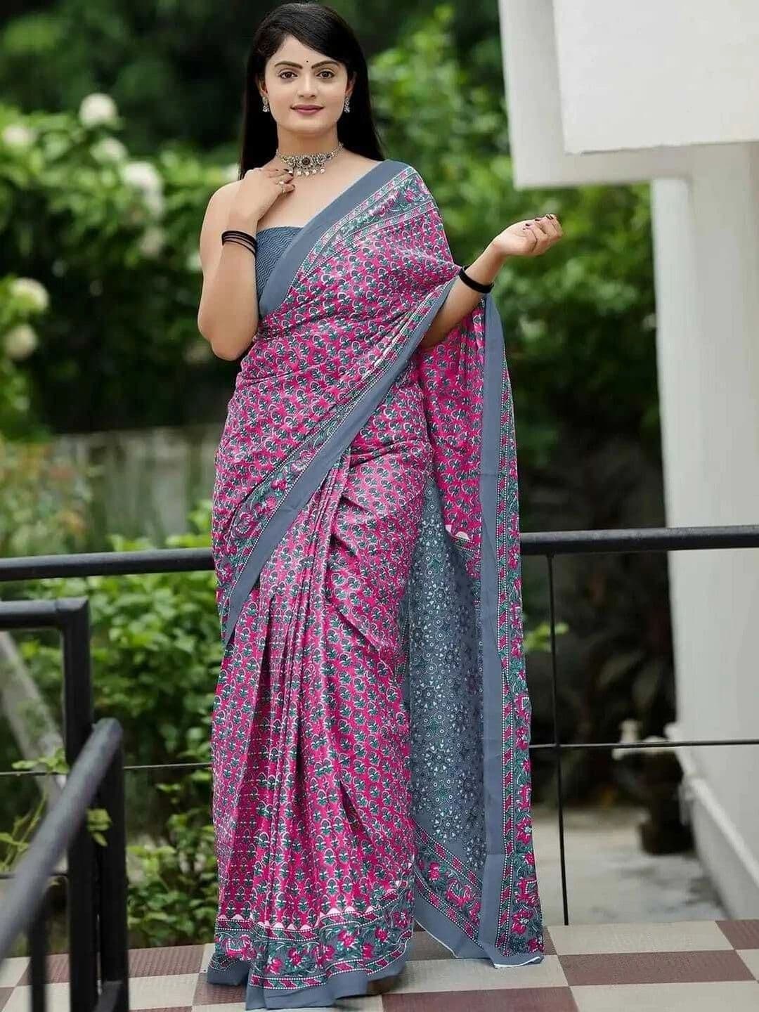 MITITA FASHION Floral Saree - view 1