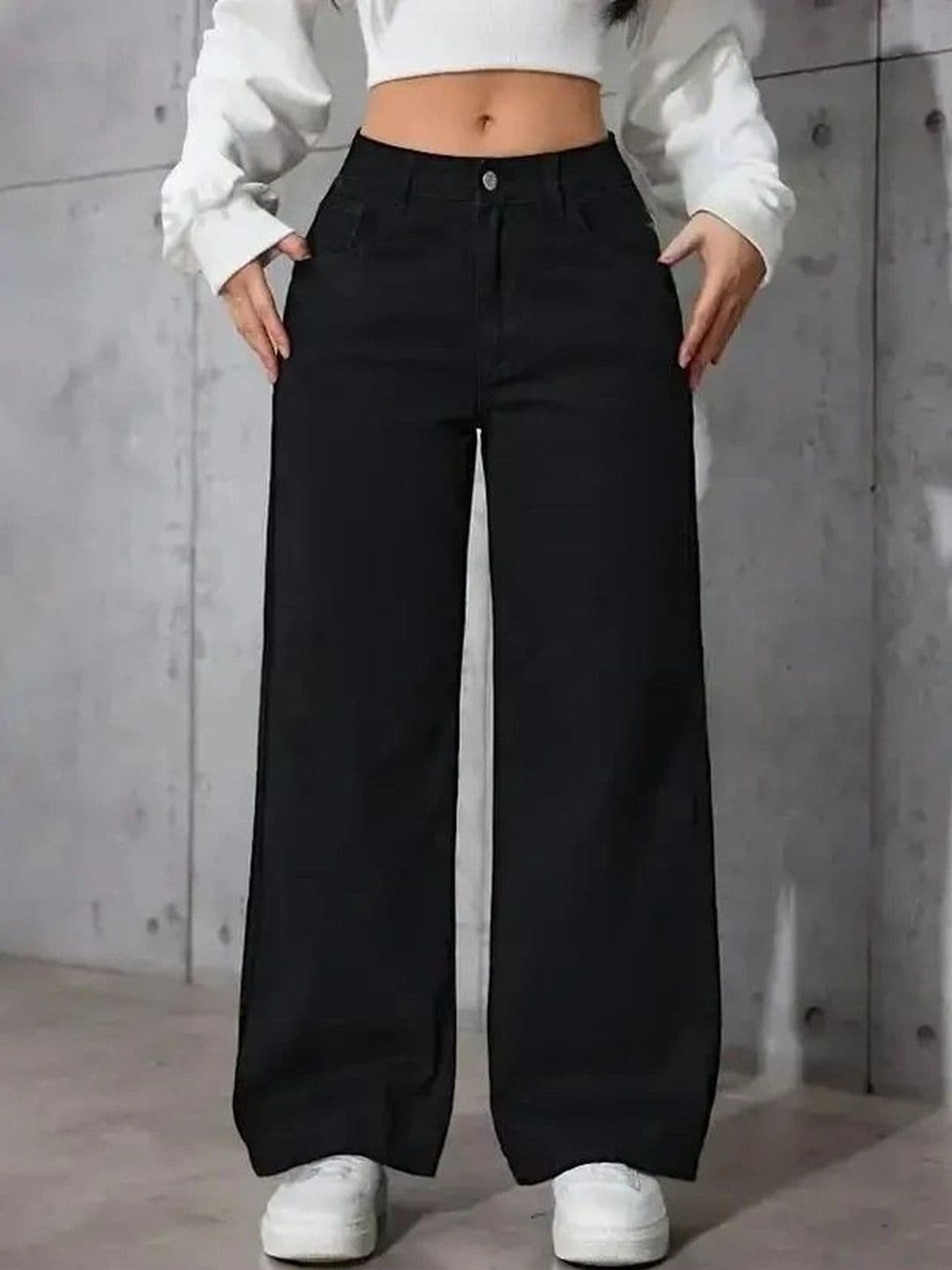 Mast & Harbour Women Comfort Wide Leg High-Rise Stretchable Jeans - view 1
