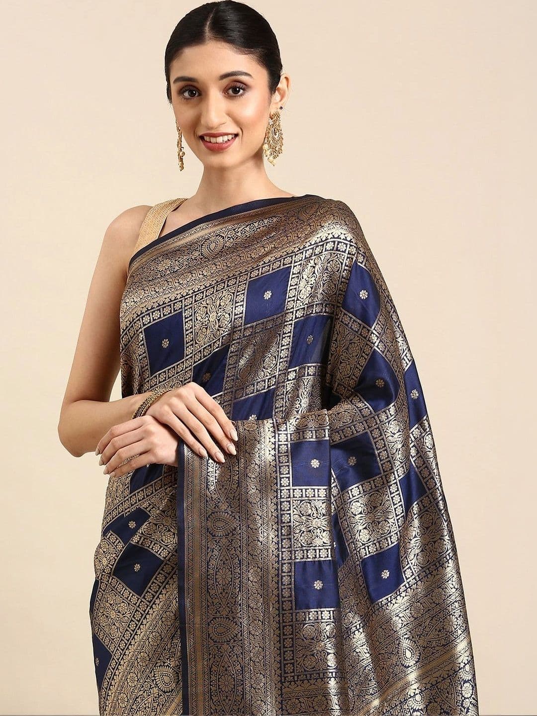 KALINI Woven Design Zari Art Silk Banarasi Saree thumbnail 4