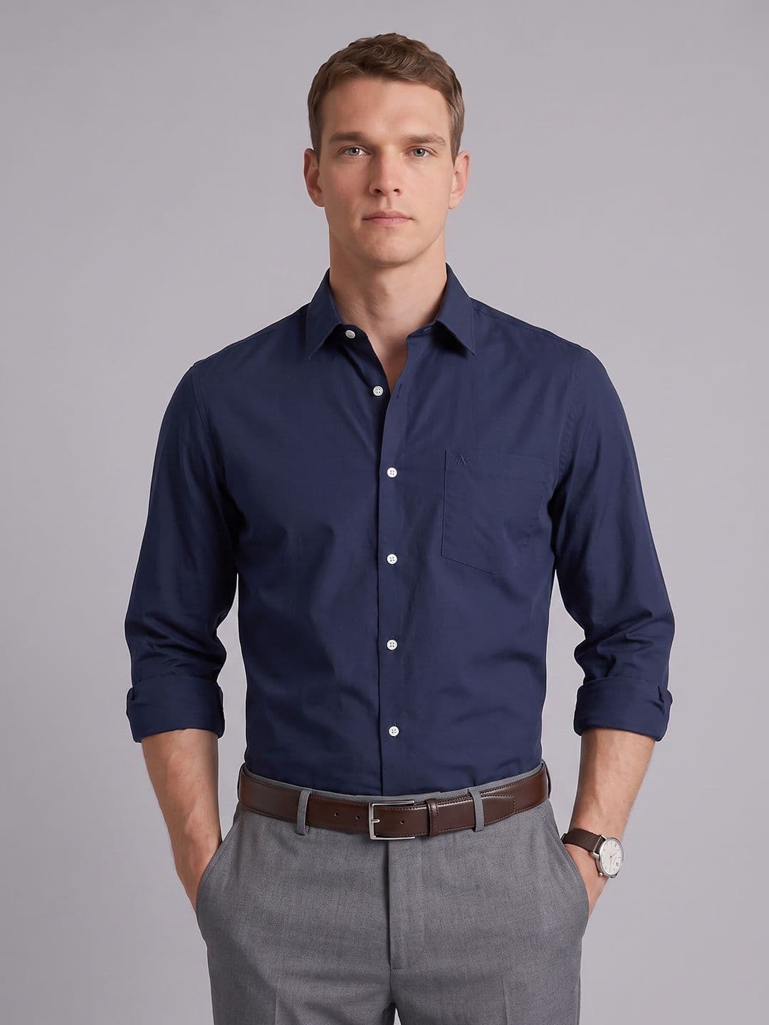 Arrow Manhattan Slim Fit Pure Cotton Formal Shirt - view 1