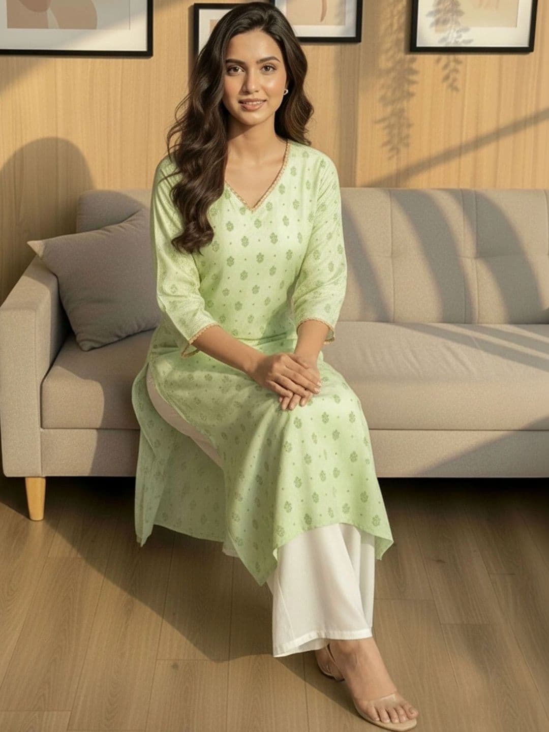 Janasya Women Ethnic Motifs Printed Kurta thumbnail 4