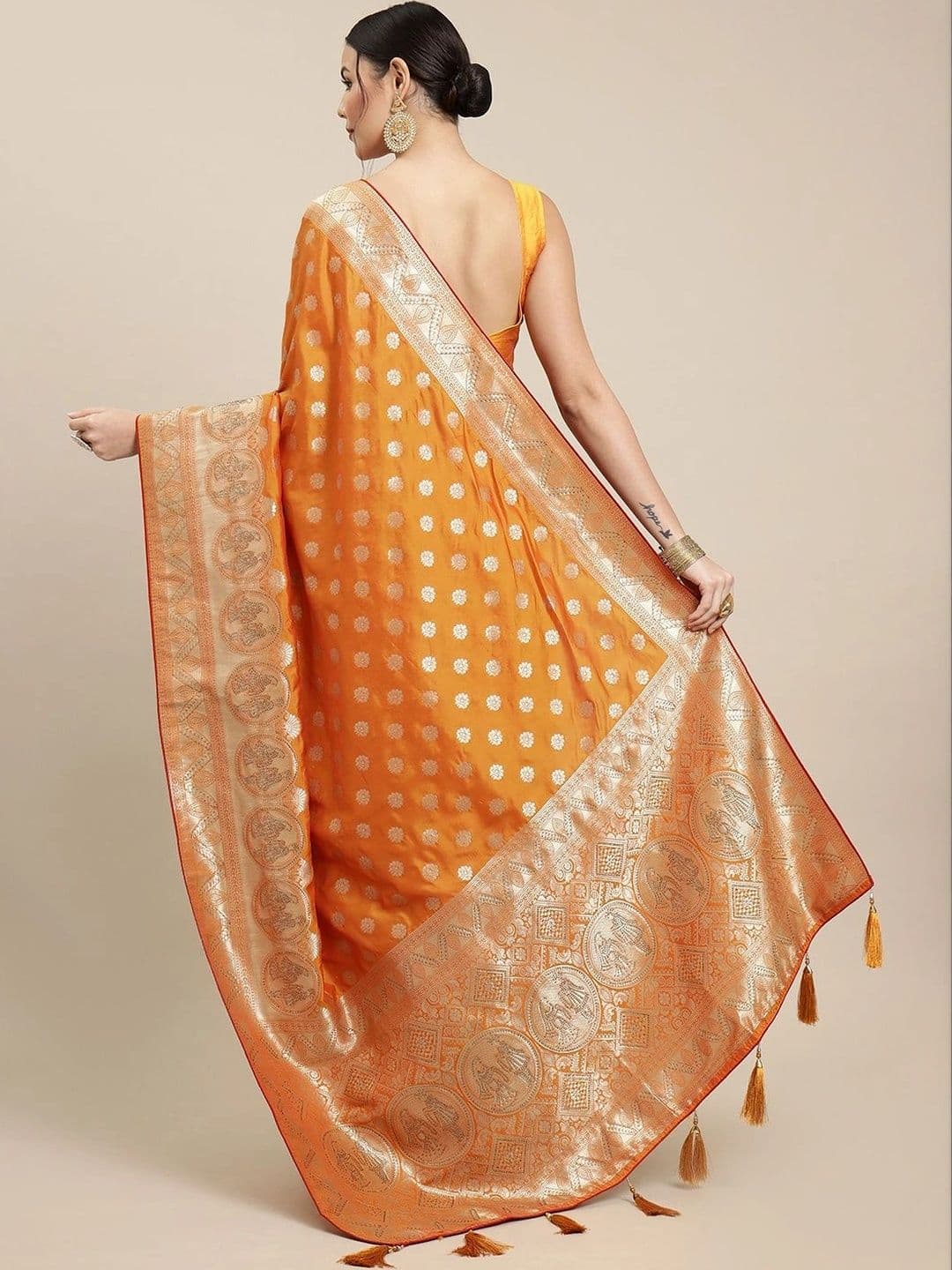 KALINI Woven Design Zari Art Silk Banarasi Saree thumbnail 6