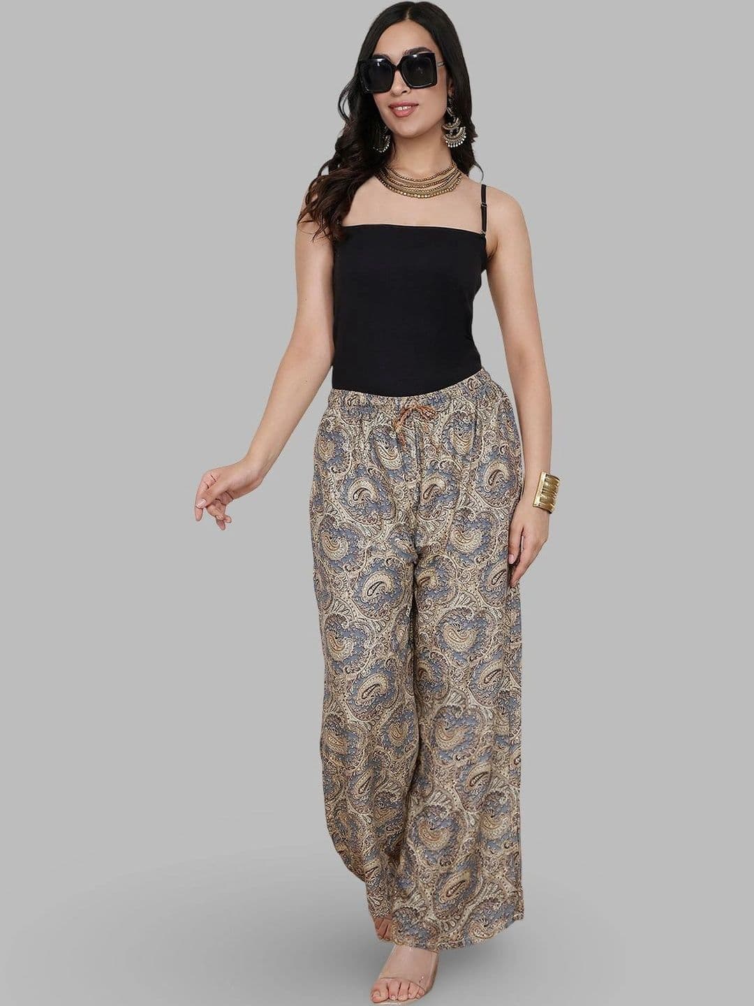 Moda Rapido X Gracit Women Paisley Printed Ethnic Palazzos thumbnail 3