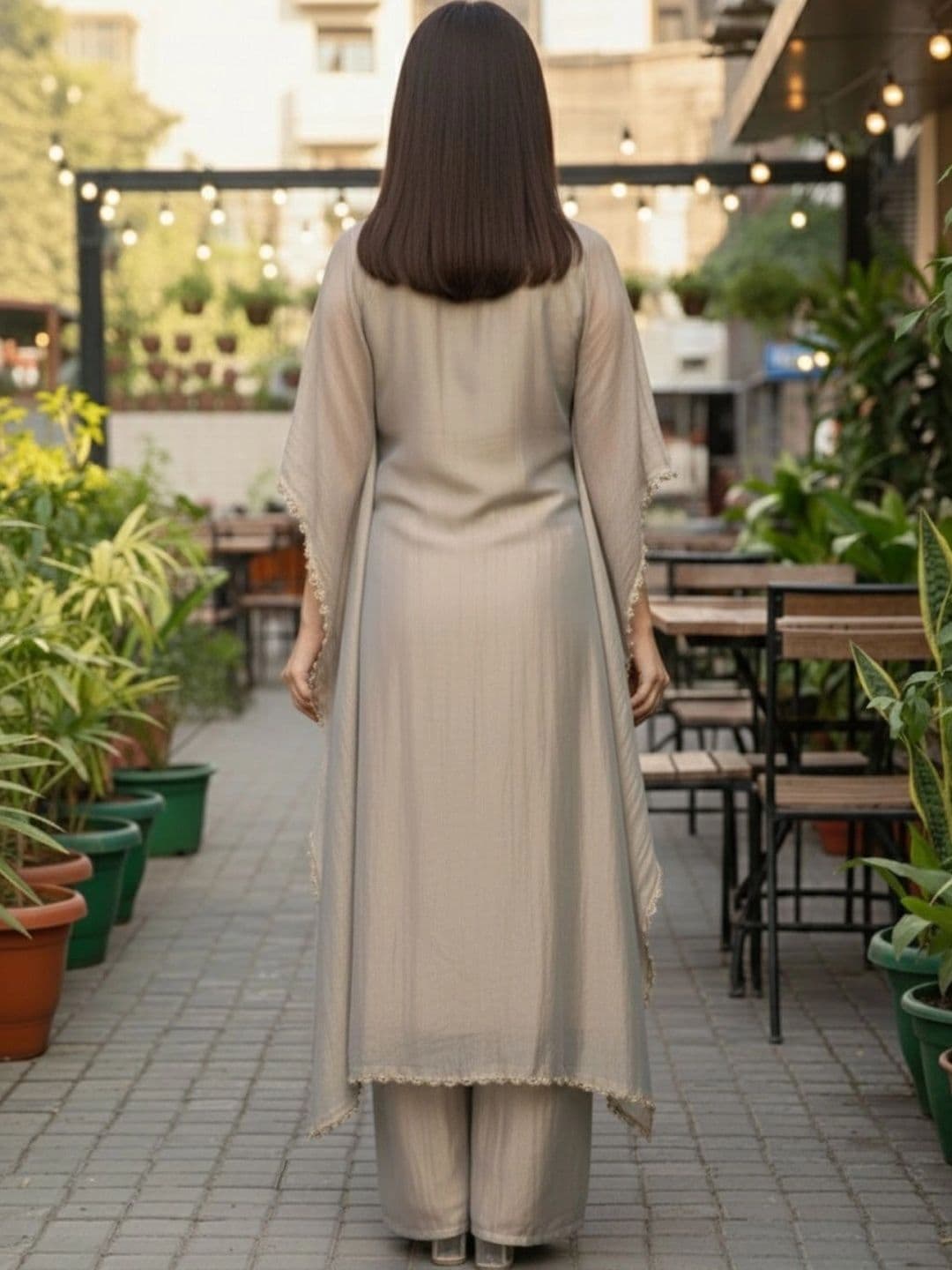 Anouk Rustic Women Ethnic Motifs Embroidered Regular Thread Work Kurta with Palazzos thumbnail 4