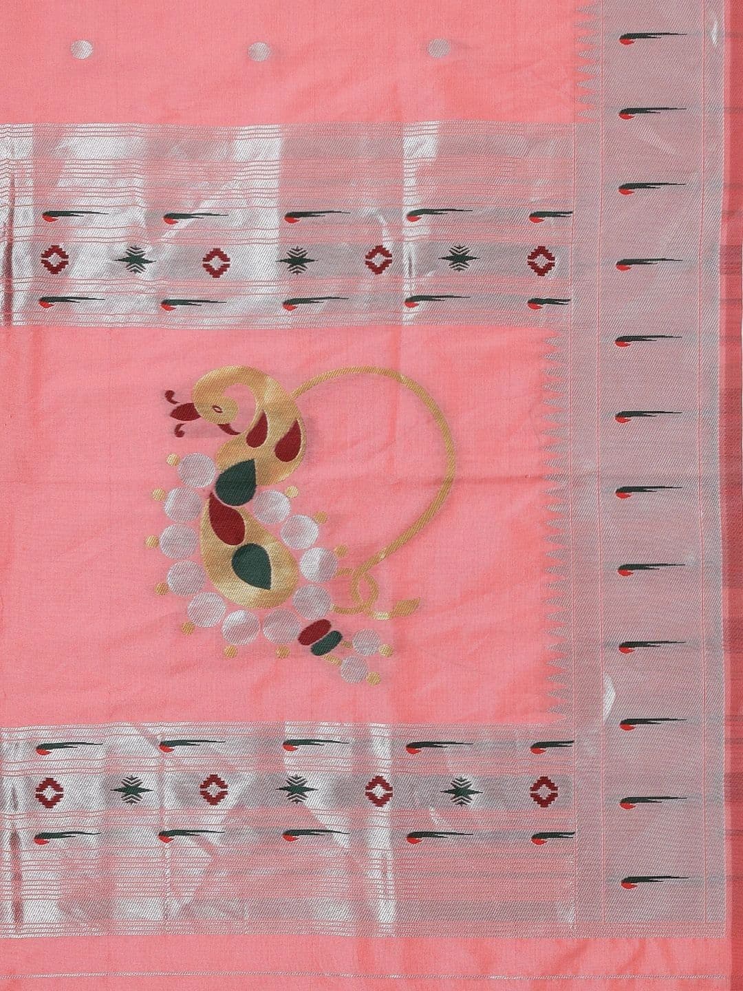 KALINI Woven Design Zari Art Silk Paithani Saree thumbnail 6