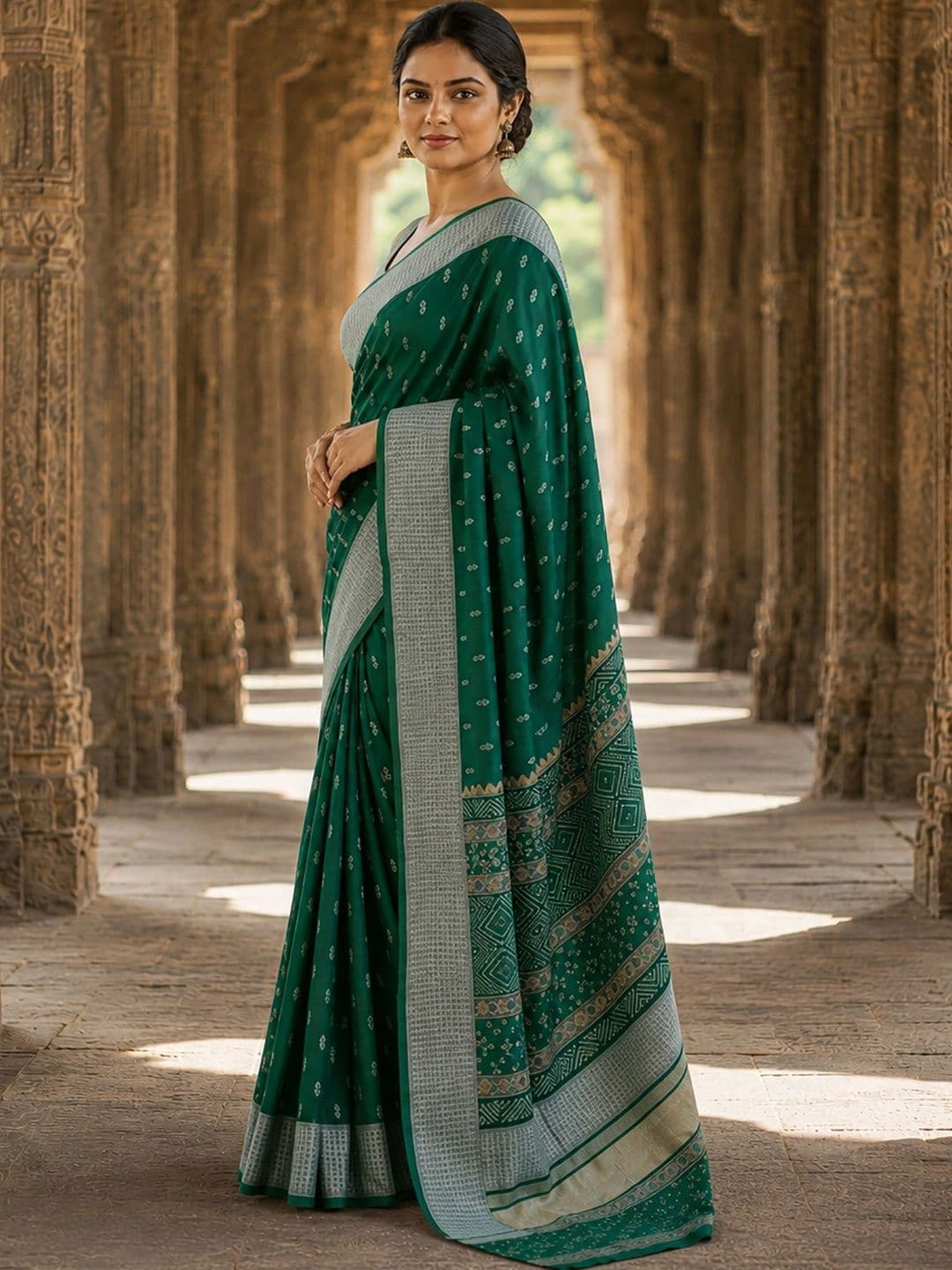 Mitera Woven Design Zari Silk Blend Designer Banarasi Saree thumbnail 2