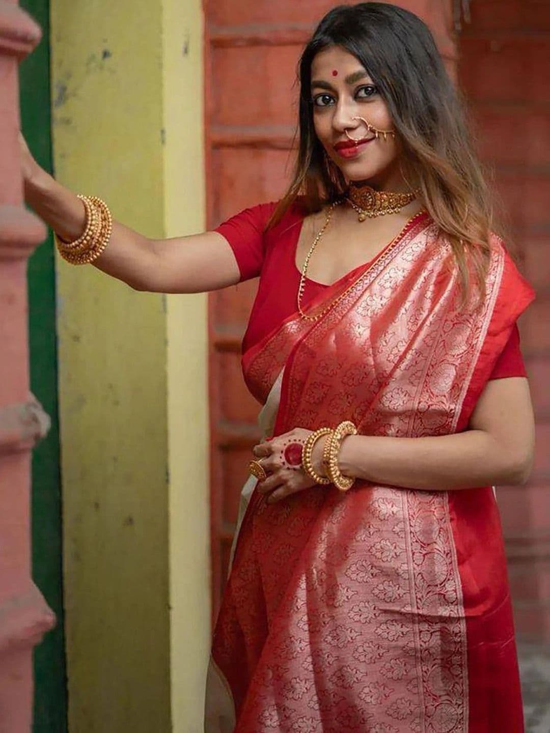 NARIVESH TRENDS Zari Silk Cotton Saree thumbnail 7