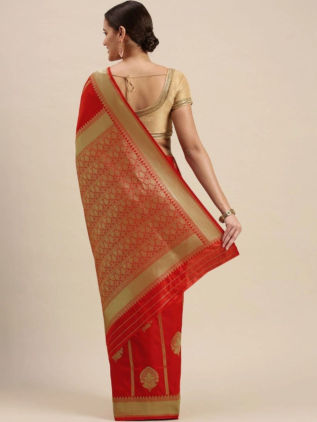 KALINI Woven Design Zari Art Silk Banarasi Saree thumbnail 3