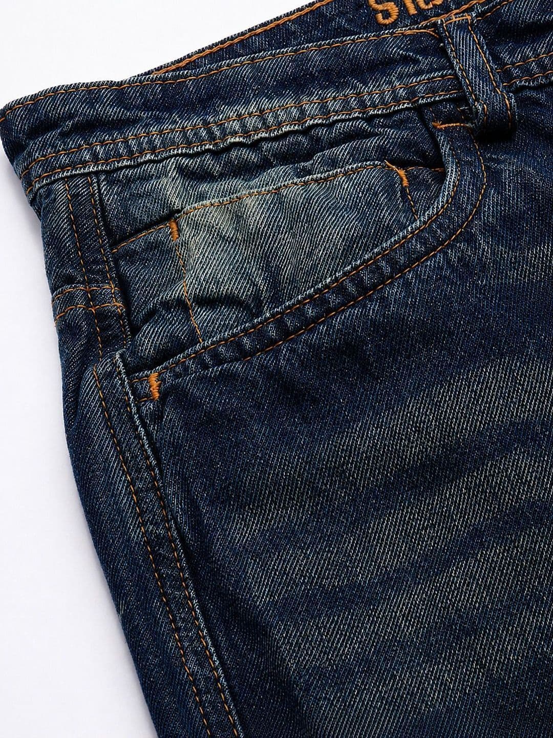 Roadster Men Jean Straight Fit Mid-Rise Low Distress Stretchable Jeans thumbnail 3