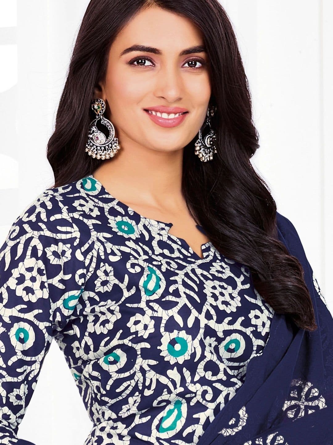 shree jeenmata collection Printed Pure Cotton Unstitched Dress Material thumbnail 3