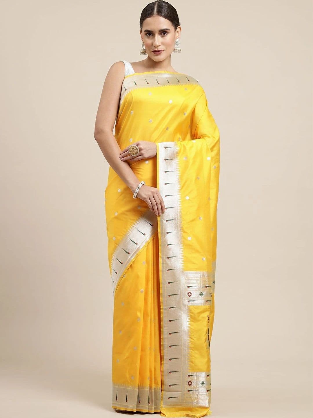 KALINI Woven Design Zari Art Silk Paithani Saree - view 1
