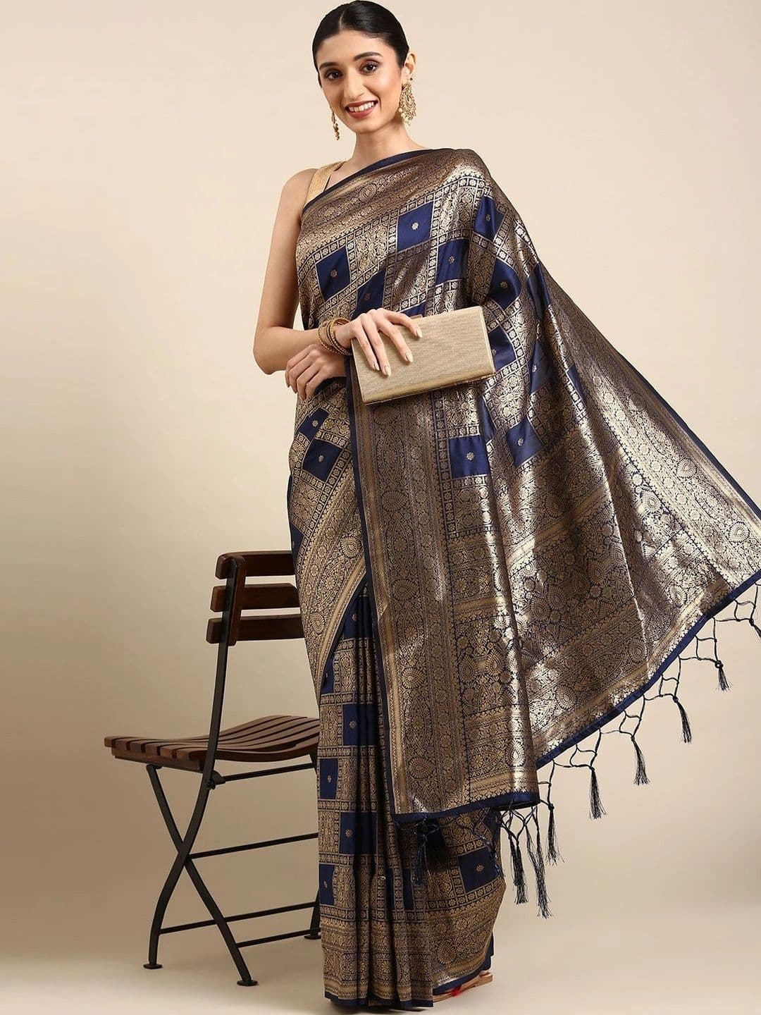 KALINI Woven Design Zari Art Silk Banarasi Saree - view 1