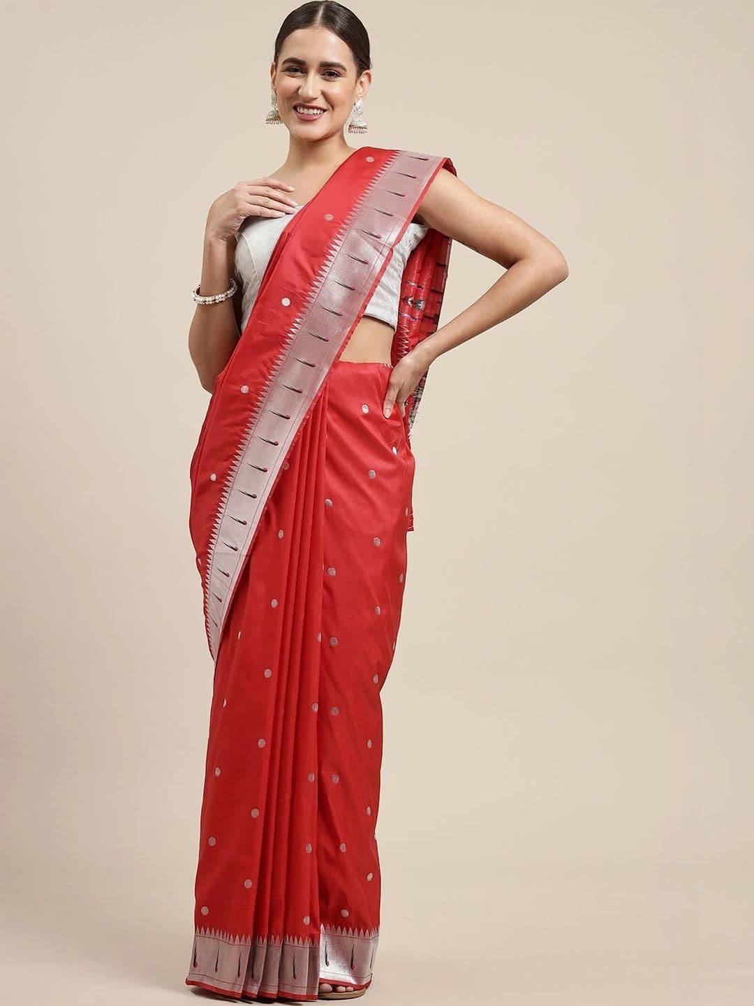 KALINI Woven Design Zari Art Silk Paithani Saree - view 1