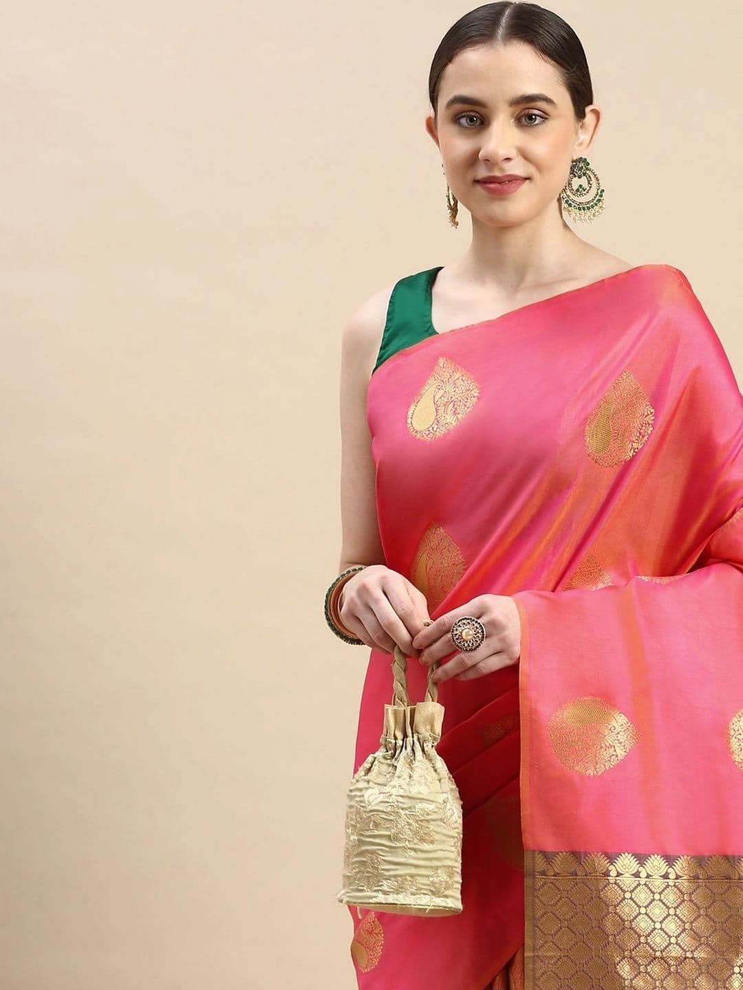 Dhaaga Ghar Woven Design Zari Art Silk Banarasi Saree thumbnail 5