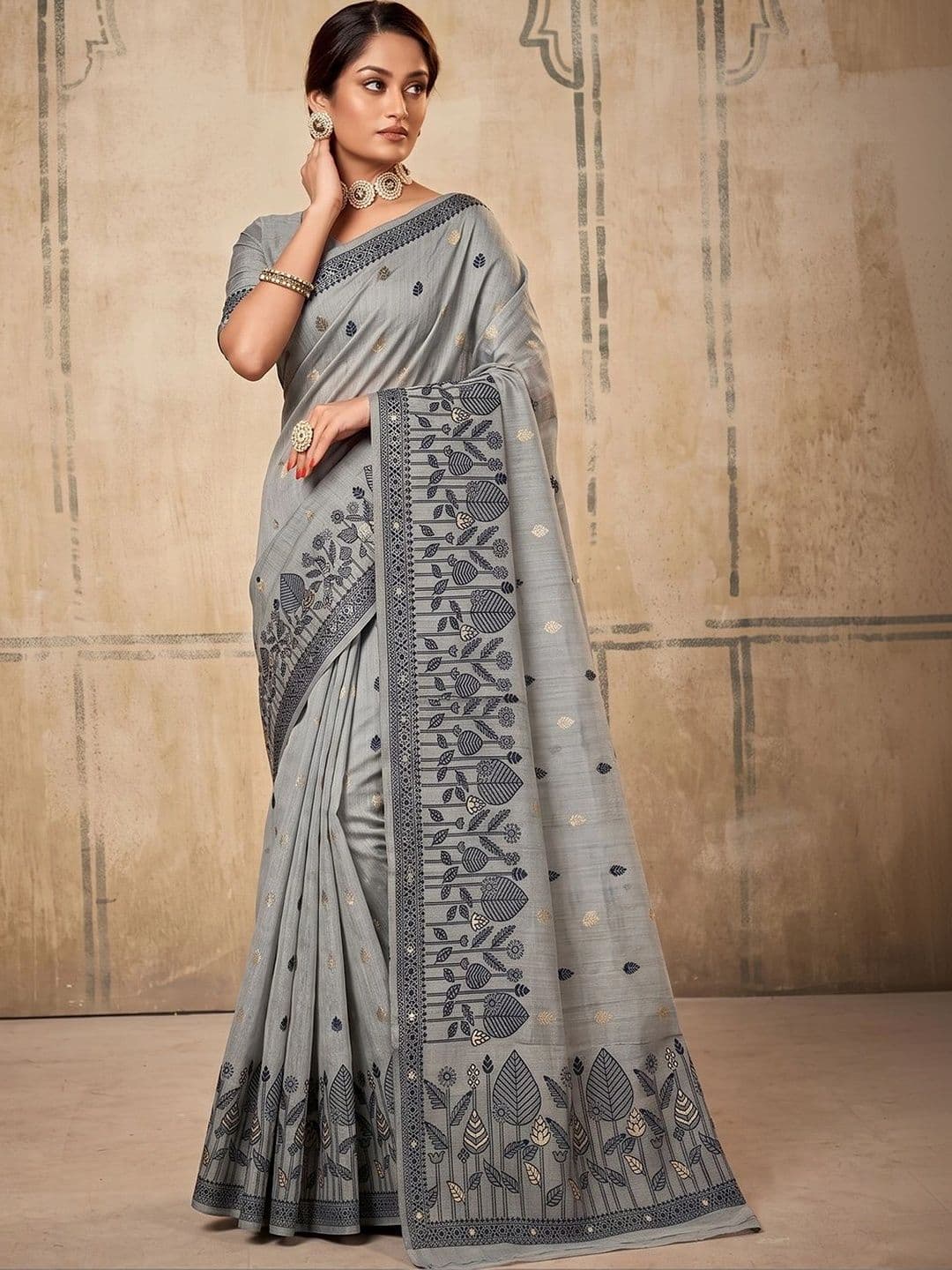 Anouk Woven Design Zari Designer Saree - view 1