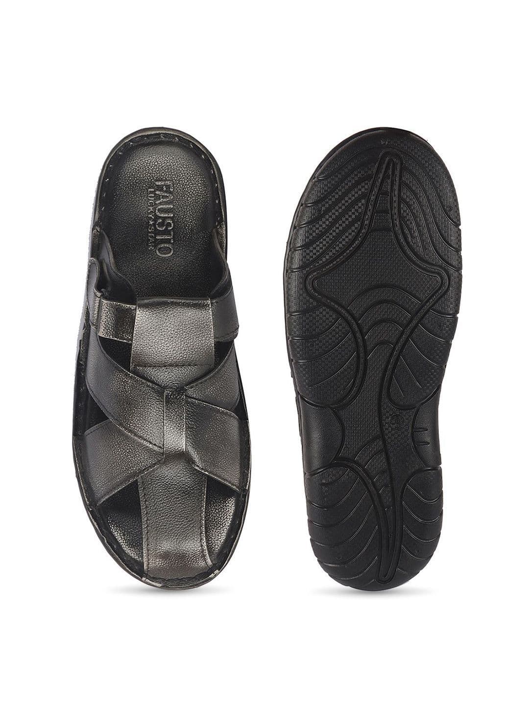 FAUSTO Men Leather Shoe-Style Sandals thumbnail 5
