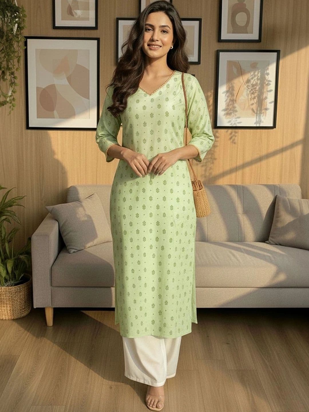 Janasya Women Ethnic Motifs Printed Kurta thumbnail 5