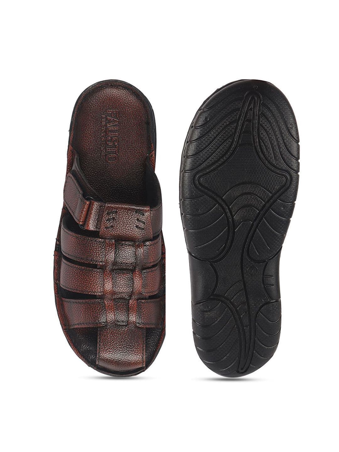 FAUSTO Men Leather Fisherman Sandals thumbnail 5