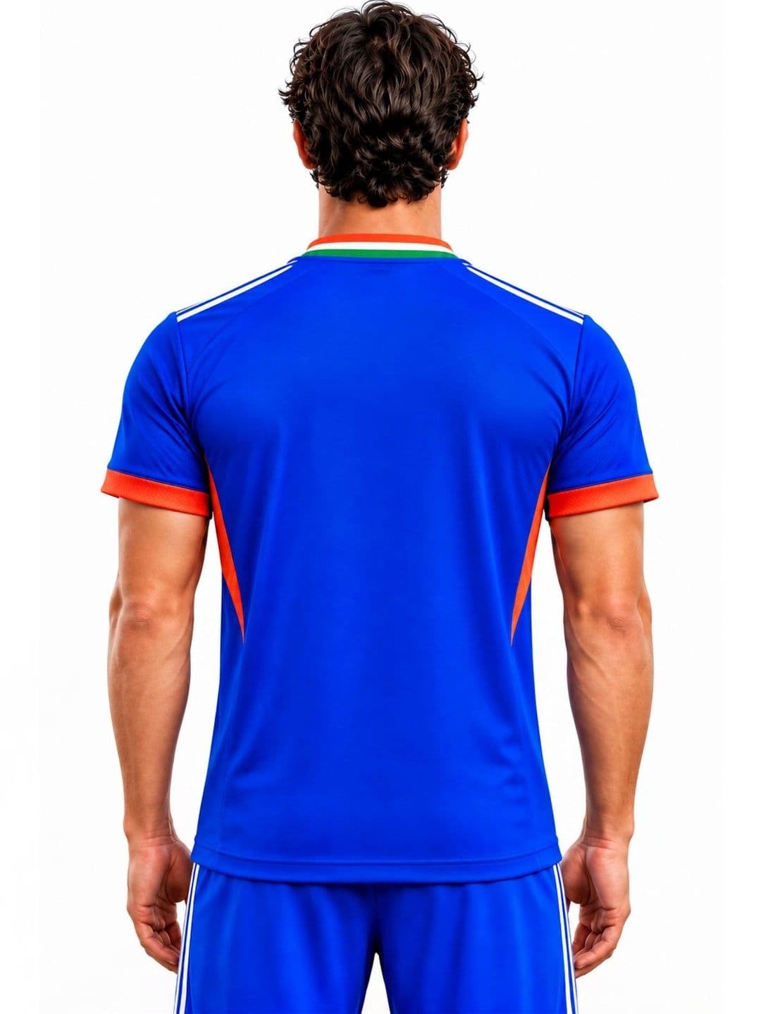 SPORTIGO Men Brand Logo Striped V-Neck Slim Fit T-shirt thumbnail 2