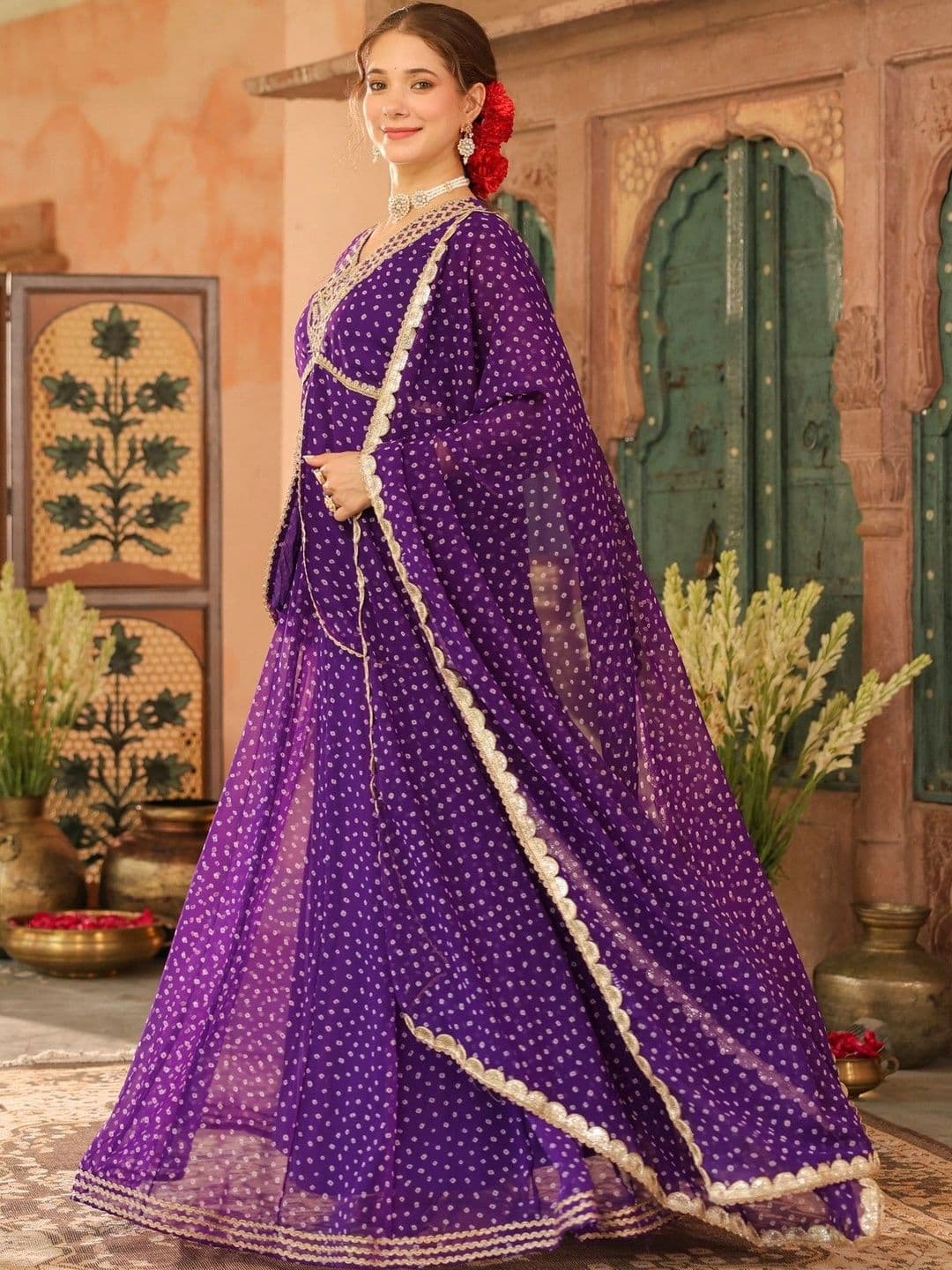 SCAKHI Embroidered Ready to Wear Lehenga & Blouse With Dupatta thumbnail 6