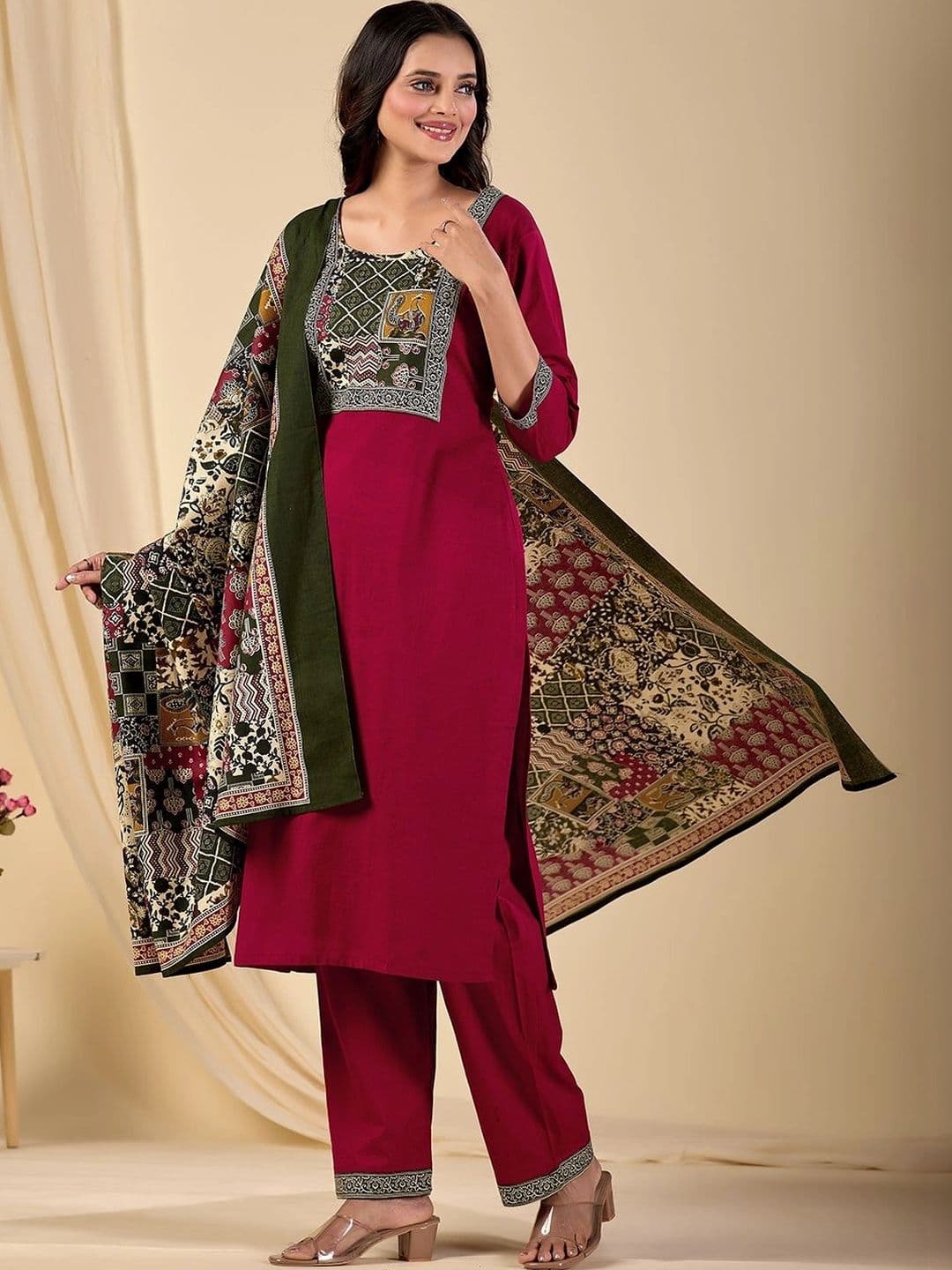KAYABANDH Printed Pure Cotton Unstitched Dress Material thumbnail 5