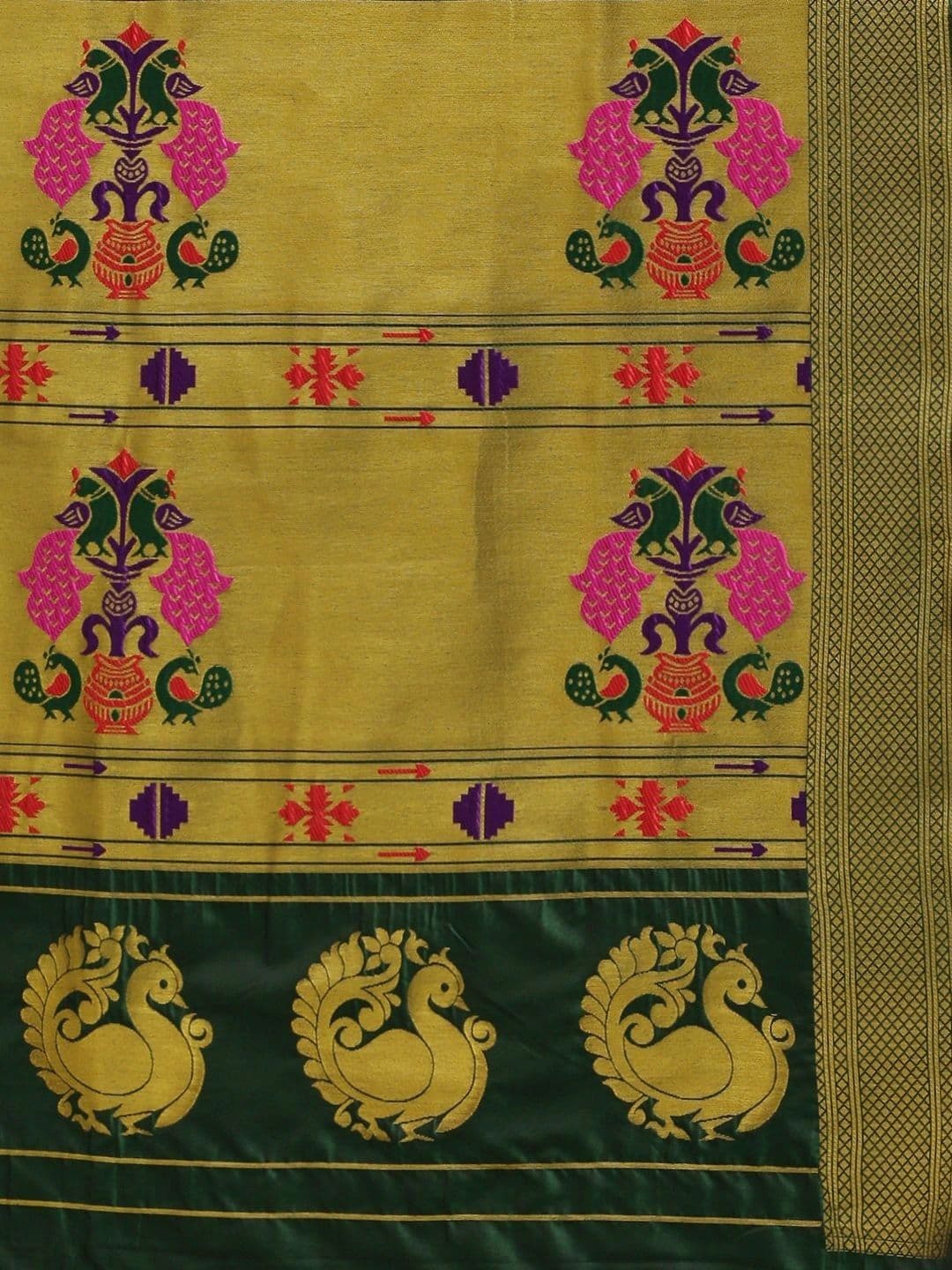 KALINI Woven Design Zari Art Silk Paithani Saree thumbnail 4