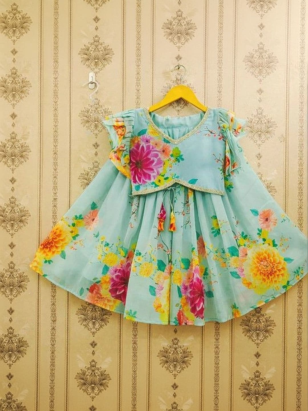 KALINI Girls Printed Ready to Wear Lehenga & thumbnail 3