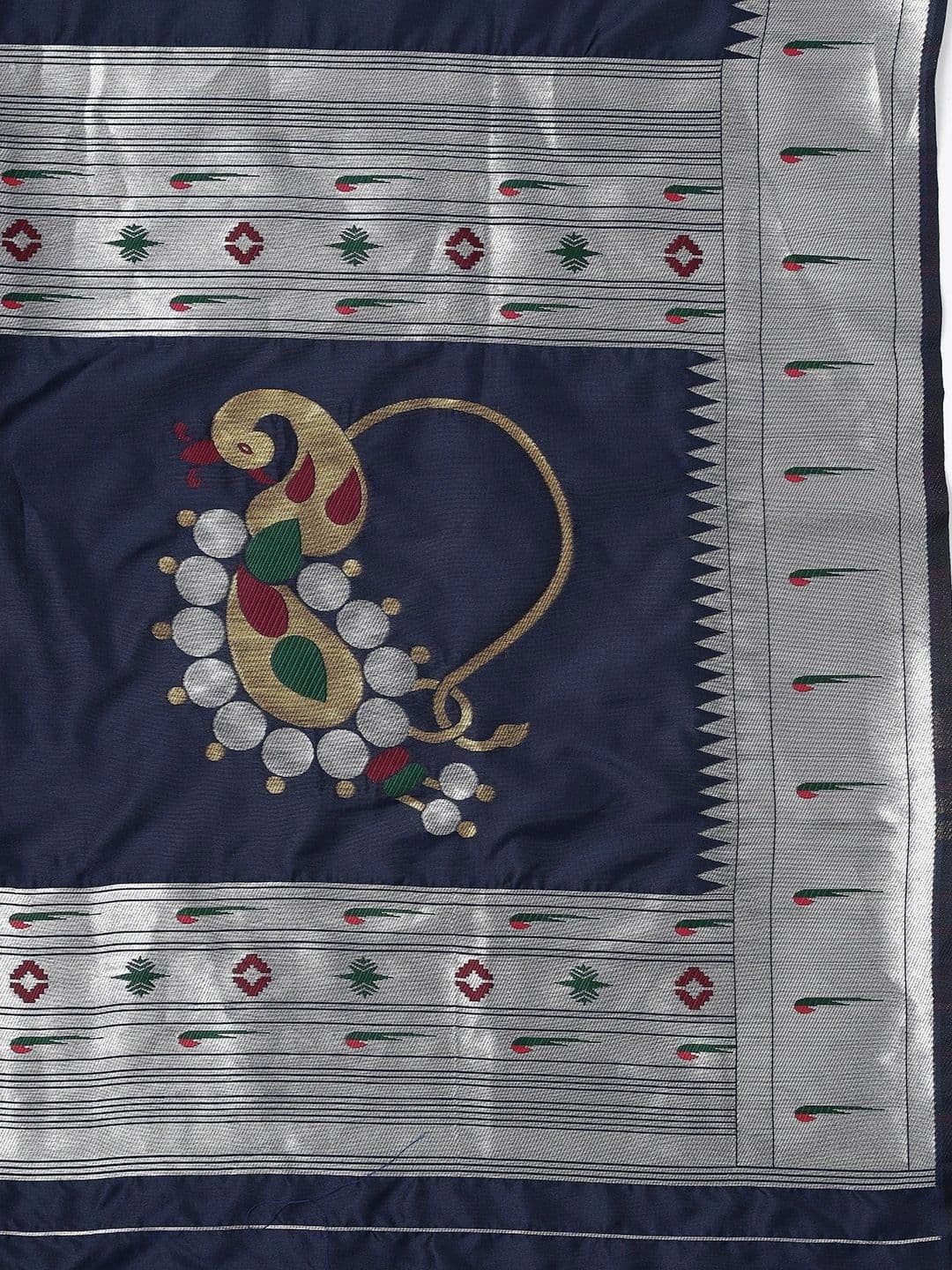 KALINI Woven Design Zari Art Silk Paithani Saree thumbnail 7