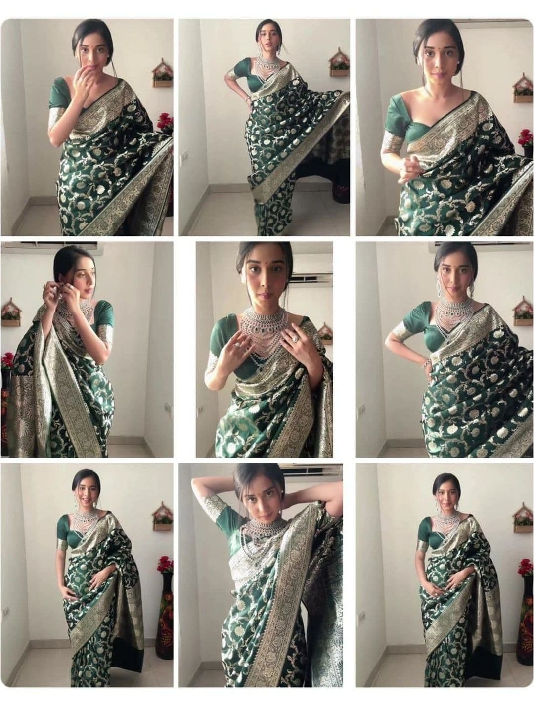 AdoreeStitch Woven Design Zari Art Silk Banarasi Saree thumbnail 4