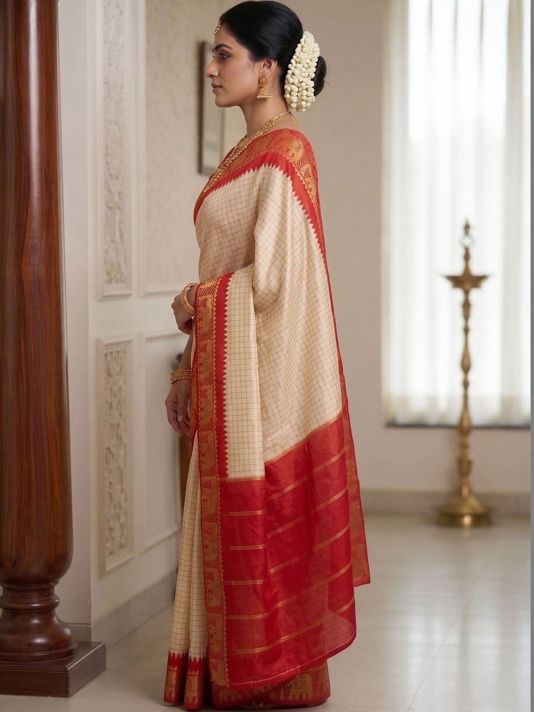 AAVEE Woven Design Zari Art Silk Banarasi Saree thumbnail 5