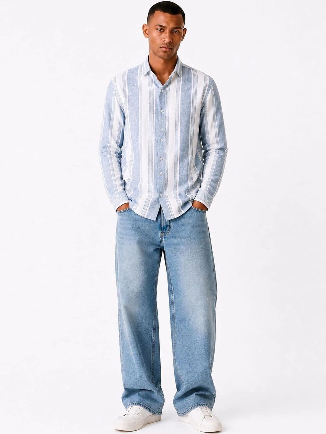 THE OLD MONKEY CO Men Standard Striped Casual Shirt - view 1
