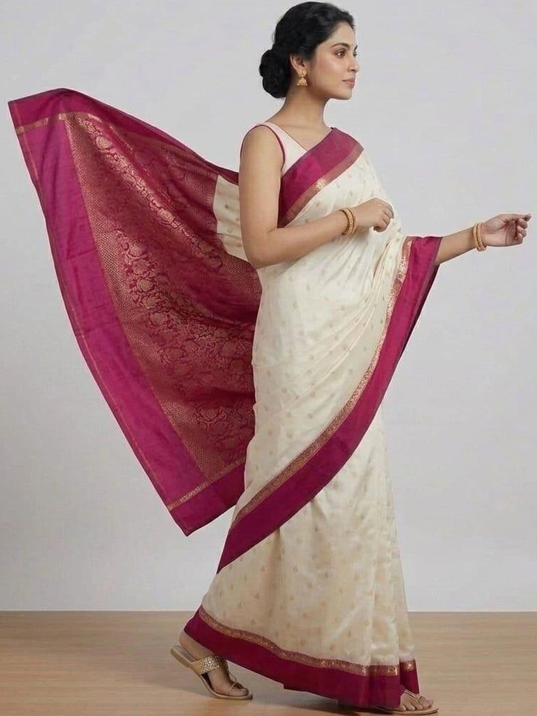 Urban Silk Saree Woven Design Zari Art Silk Banarasi Sarees thumbnail 4
