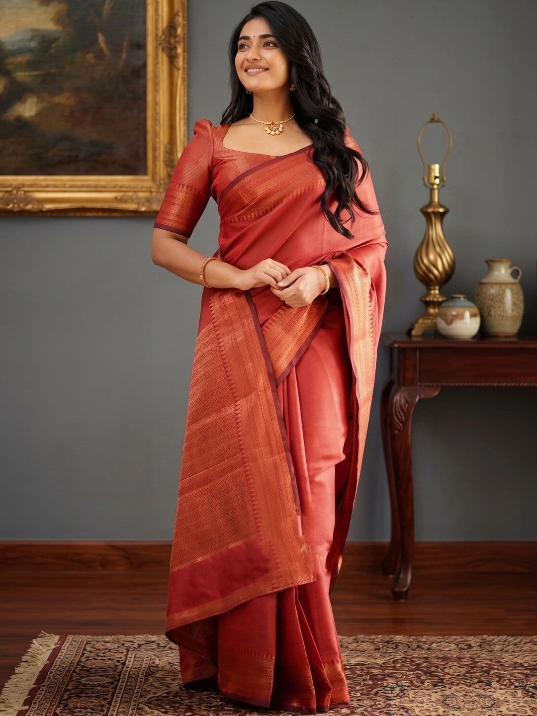 ZARA STAR Woven Design Zari Art Silk Banarasi Saree - view 1