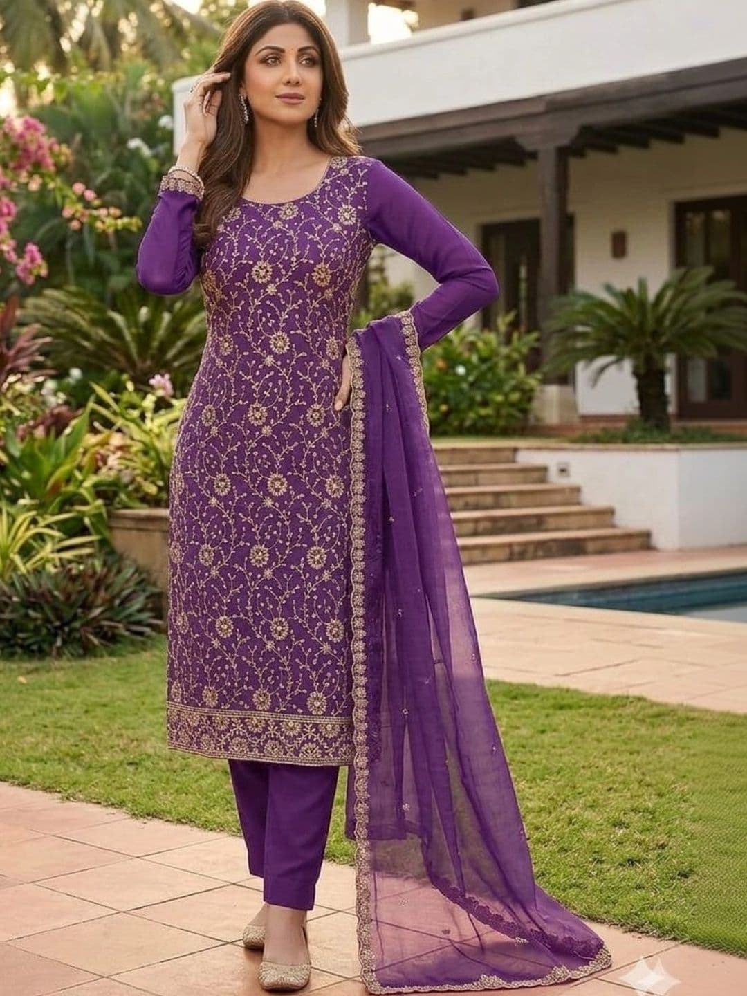 F 13 STUDIO Unstitched Dress Material - view 1
