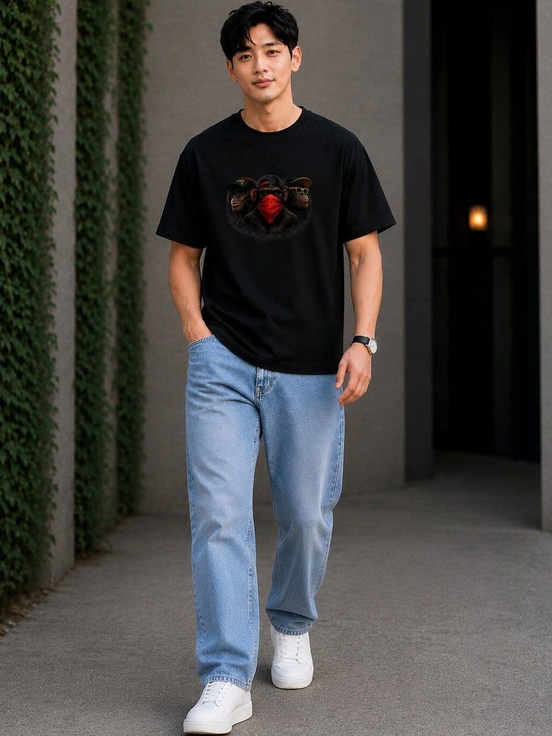KRYONIX Men Printed Pure Cotton T-shirt thumbnail 3