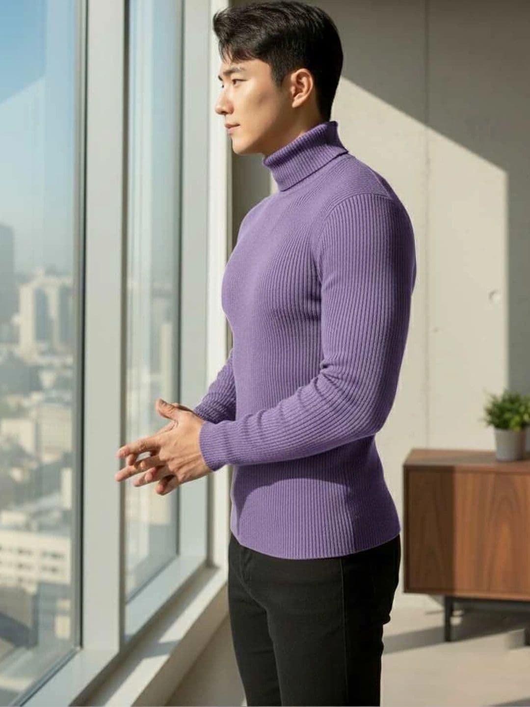 Badlook Men Ribbed Woollen Pullover thumbnail 3